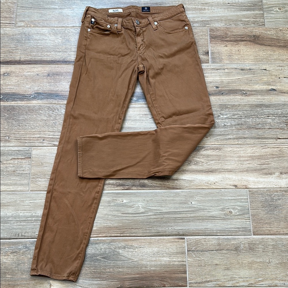 Ag Adriano Goldschmied Skinny Pants in Warm Brown